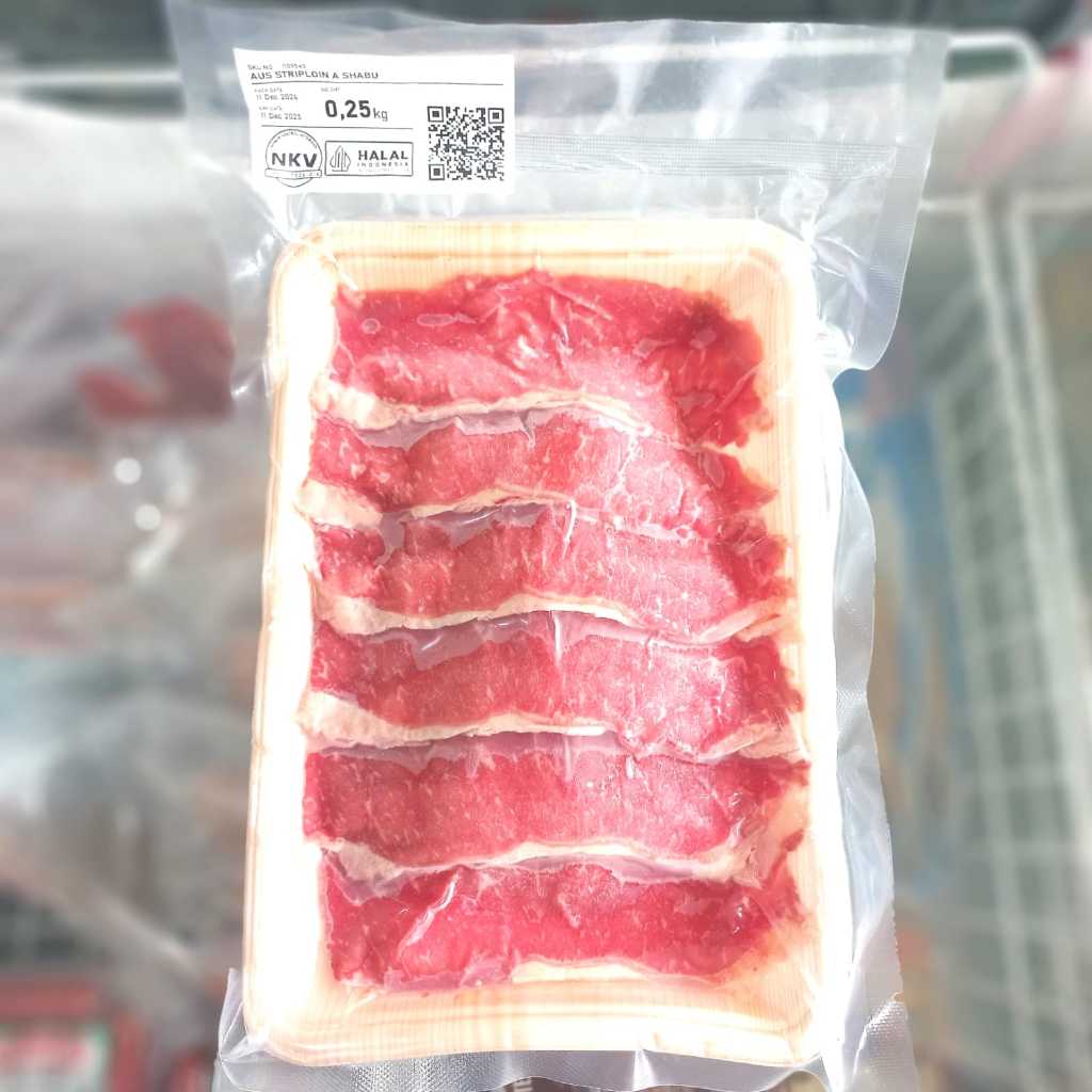 

Striploin Beef Slice Grade A Shabu 250g Sirloin Shabu Import Australian