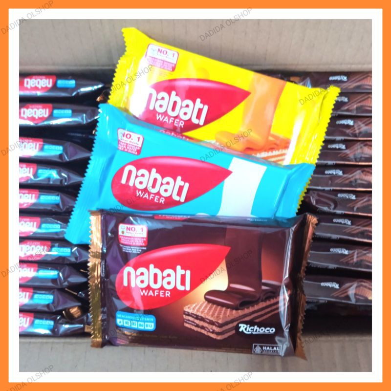 

Nabati Wafer 37 g dengan tiga varian rasa