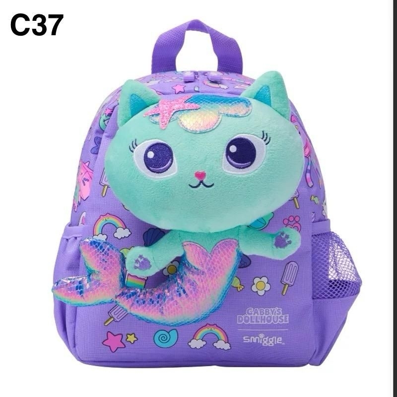 Ransel smiggle Cat Mermaid/Stich/Peppa/Helkit PG Paud TK Anak perempuan