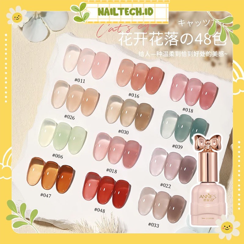 Annies Jelly Nails Flowers Bloom and Fall / Flower Kutek UV Nail Gel Polish 10ml Botol Pita Kuku Seh