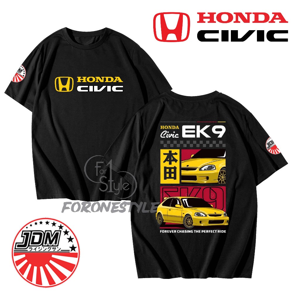 TSHIRT KAOS HONDA CIVIC EK9 - KAOS HONDA CIVIC EK9 - BAJU HONDA CIVIC