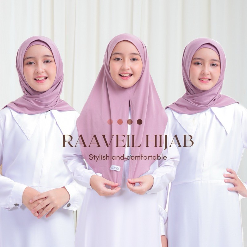 Kerrudung Hijab Instan Pasmina Kancing Jersey premium jilbab anak pashmina Tk SD