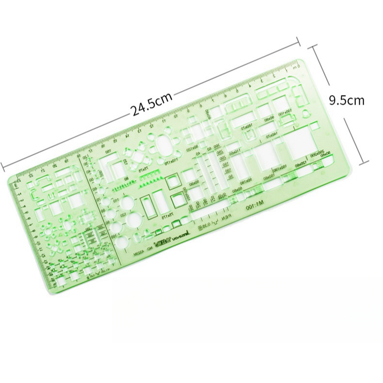 

6Pcs Penggaris bentuk desain interior alat desain desain Grafis perancang Alat tulis alat gambar