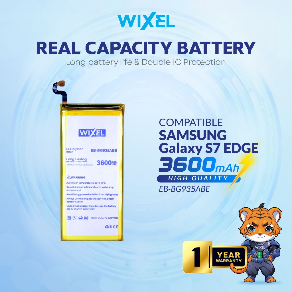 WIXEL Baterai EB-BG935ABE Samsung Galaxy S7 EDGE G935 G935F Double Power Original Batre Batrai Batte