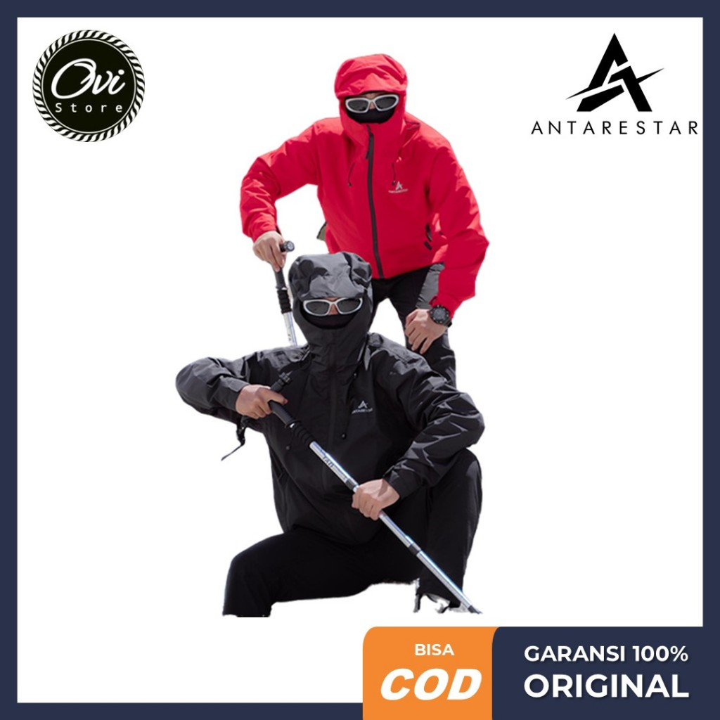 Jaket Antarestar Gorpcore Manusela Waterproof Jacket Hiking Pria Wanita Gunung Outdoor Original