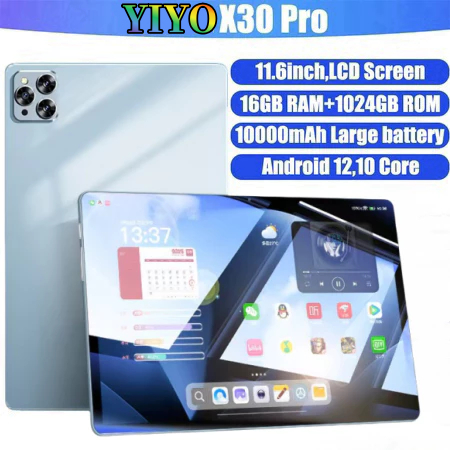 tokobueyo Beli 1 Gratis 7YIYO Tablet X30 Pro LCD Screen 11.6inch Baru Tablet Android Layar Full