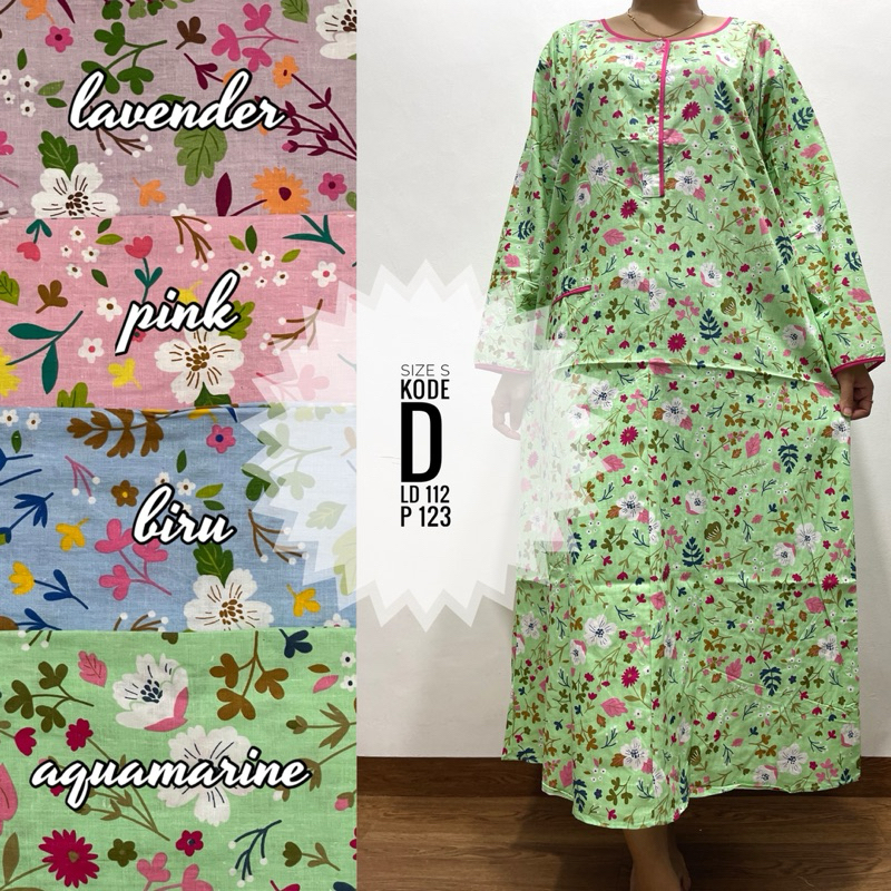 SA Longdress SIZE S Daster Lengan Panjang Katun Lokal Pretty Girl Busui Bumil