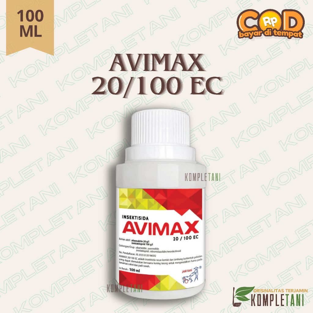 [Insektisida] Avimax 20/100 EC (100 ML) - Abamektin 20 G/L Imidakloprid 100 G/L - Pengendali Hama Ca