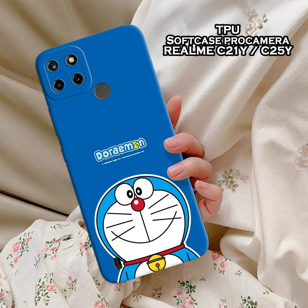 Case Realme C21Y / C25Y Terbaru- Leviora Case - Fashion Case Doraemon  - Softcase Realme C21Y / C25Y