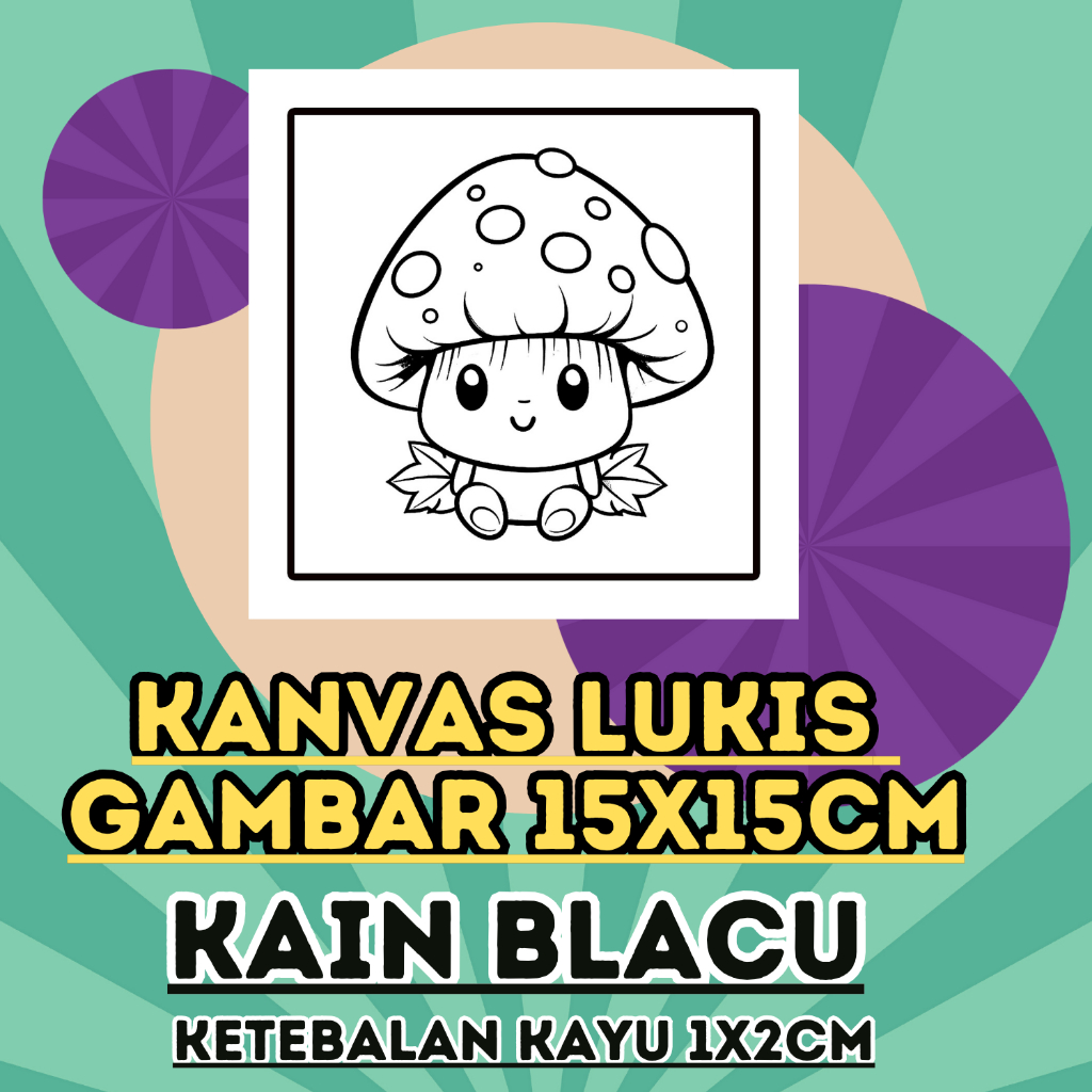 

kanvas lukis gambar super 15x15cm kain blacu
