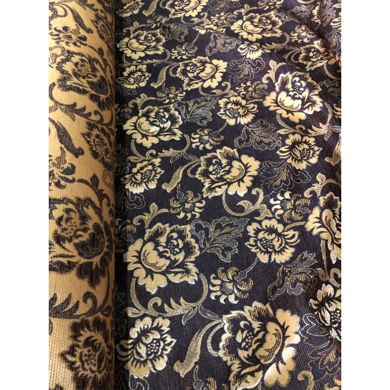 KAIN CHENNIL MOTIF BUNGA // KAIN CENIL METERAN // KAIN SOFA KURSI MEWAH