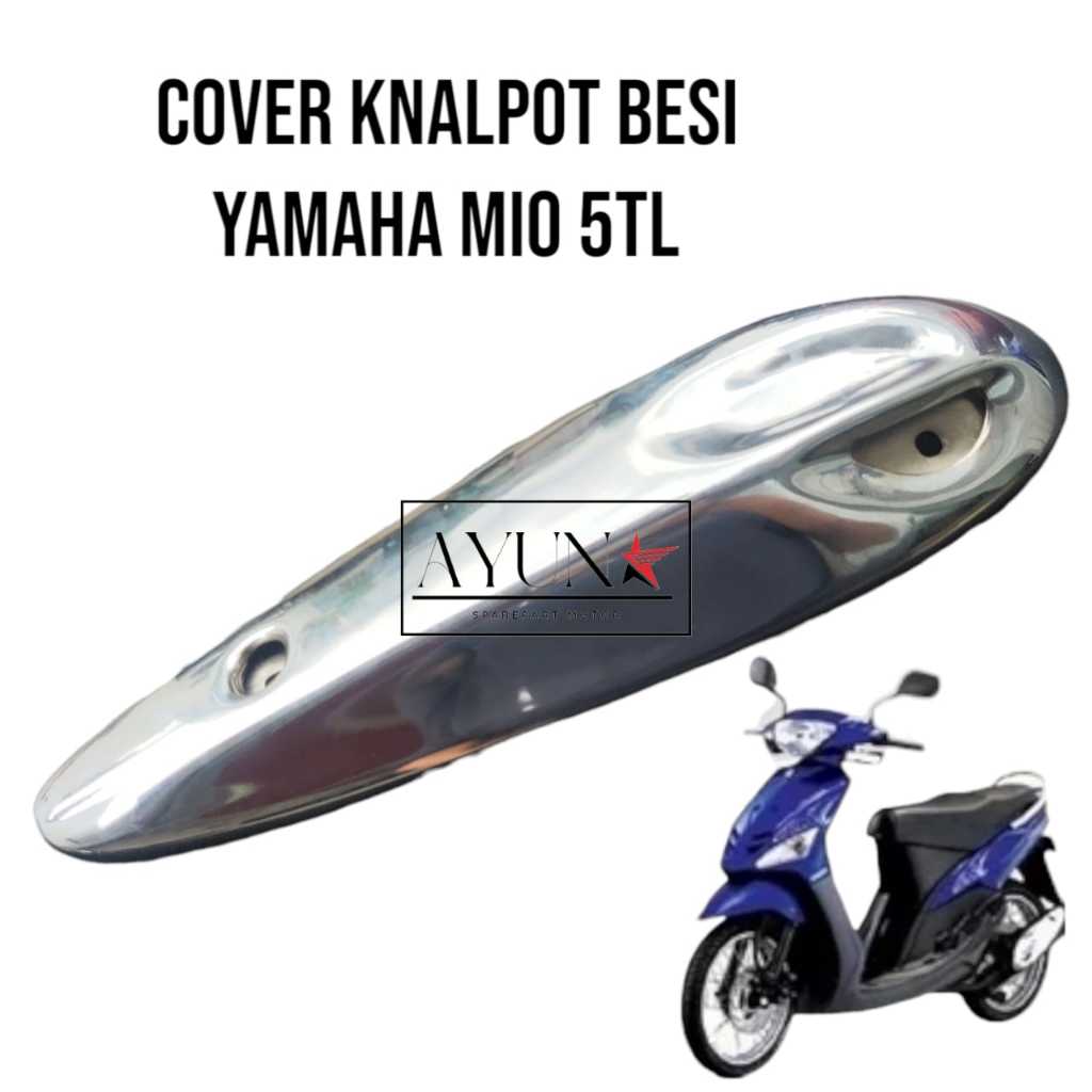 tutup pelindung knalpot mio sporty 5tl tameng knalpot mio sporty cover knalpot mio sporty chrome BES