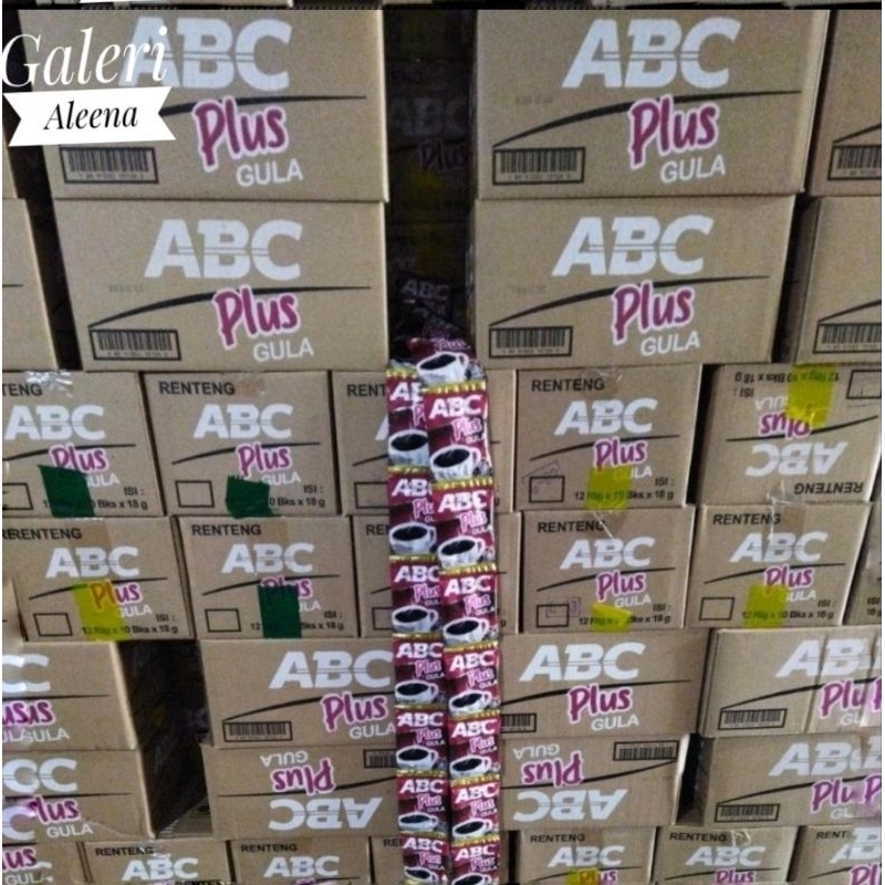 

READY!! KOPI ABC PLUS GULA 1 DUS ISI 120PCS / 12 RENCENG