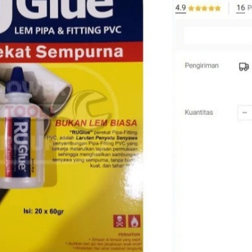 

LEM PIPA BOTOL / LEM BOTOL PIPA TRUGLUE TRU GLUE MAKASSAR MURAH