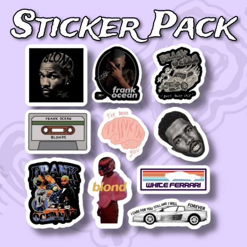 Sticker Frank Ocean Vol 2 Pack isi 10 Pcs vinyl waterproof