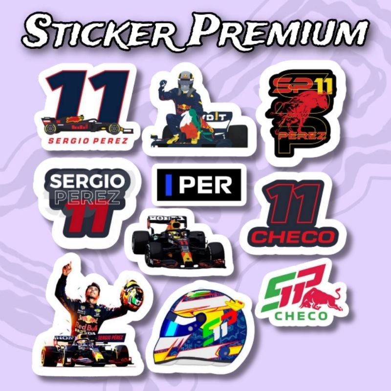 

Sticker F1 Sergio Perez Pack isi 10 pcs vinyl waterproof