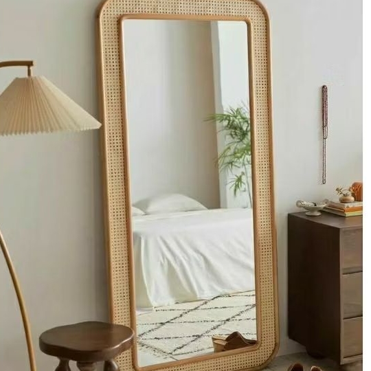 Cermin berdiri kayu jati, standing mirror jati