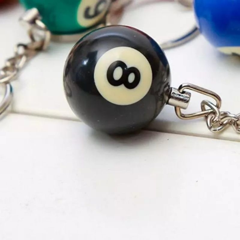 gantungan kunci bola biliard premium