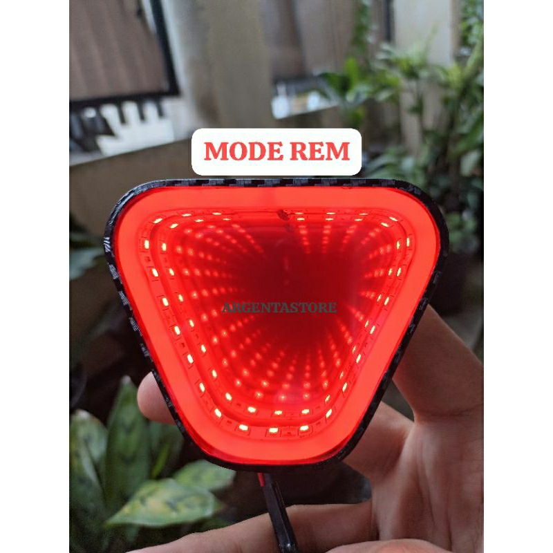 STOPLAMP INFINITY MIO SOUL KARBU CUSTOM LAMPU BELAKANG VARIASI INFINITY MIRROR LED REM YAMAHA MIO SO