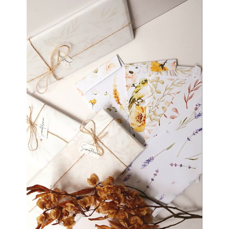 

AMPLOP ANGPAO/ UANG TEMA FLORAL VINTAGE ISI 5PCS/PACK