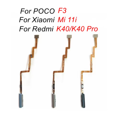 Power Button For Xiaomi POCO F3 GT Mi 11i FingerPrint Sensor Button Switch On Off Touch ID Scanner