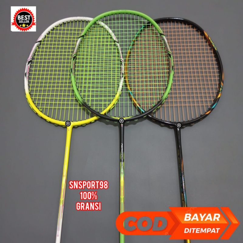Raket badminton/raket bulutangkis carbon frie tas dan grip