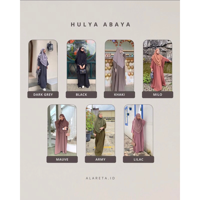 PRELOVED HULYA ABAYA BY ALARETA ARMY WOLFIS ABAYA BATWING ABAYA KALONG BUKAN ELMADINA ALJENNA BARKAH