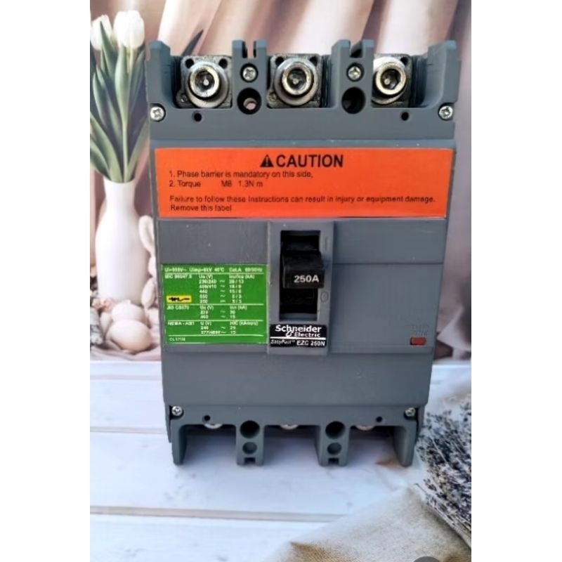 MCCB BREAKER SCHNEIDER EASYPACT ezc250n 250A original second normal