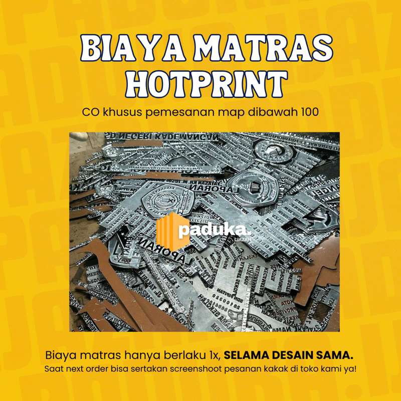 

BIAYA MATRAS / PLAT CETAK