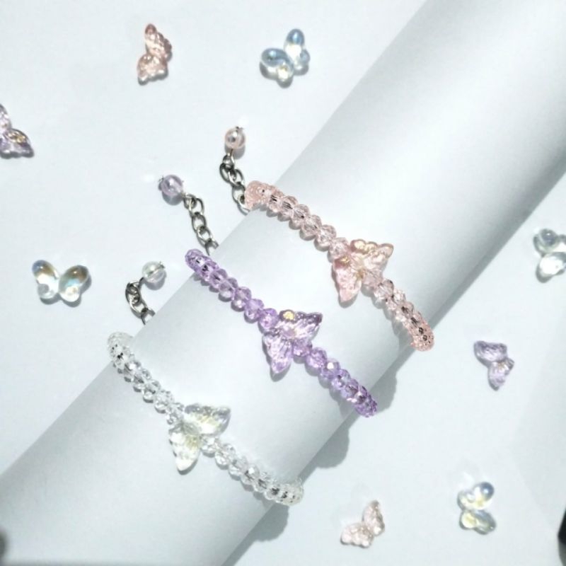 ✨GELANG MANIK-MANIK PREMIUM | GELANG FASHION WANITA | GELANG KRISTAL | GELANG KUP-KUPU | GELANG KRIS