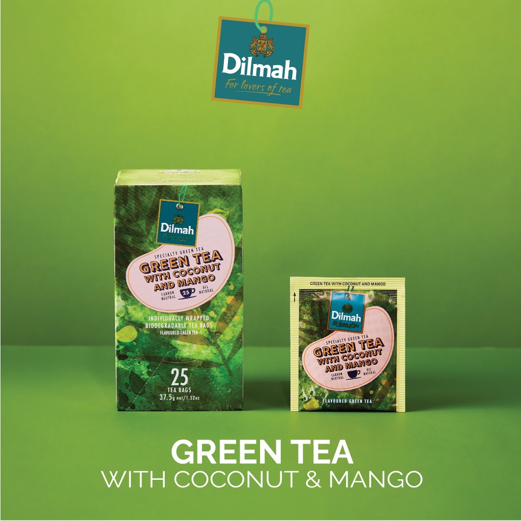 

Dilmah Yum Green Tea with Coconut & Mango 25s - Teh Celup
