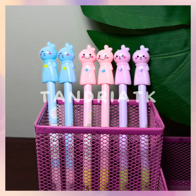 

[1 Lusin/ 12 Pcs] Pulpen Bolpen Gel Pen Bentuk Kepala Baby Cat 6045