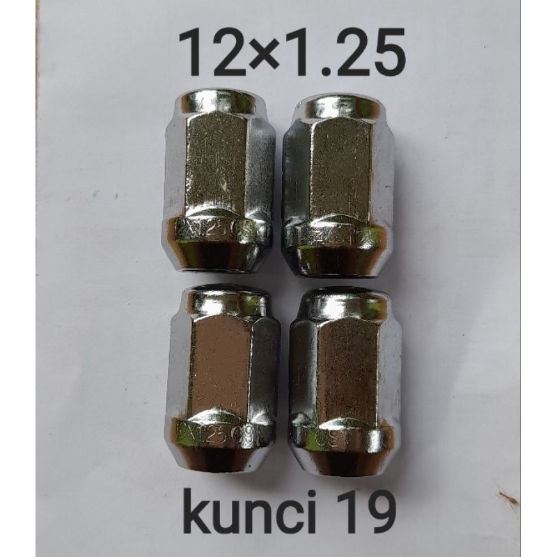 baut roda mobil 12 × 1.25 kunci 19 harga satuan besi