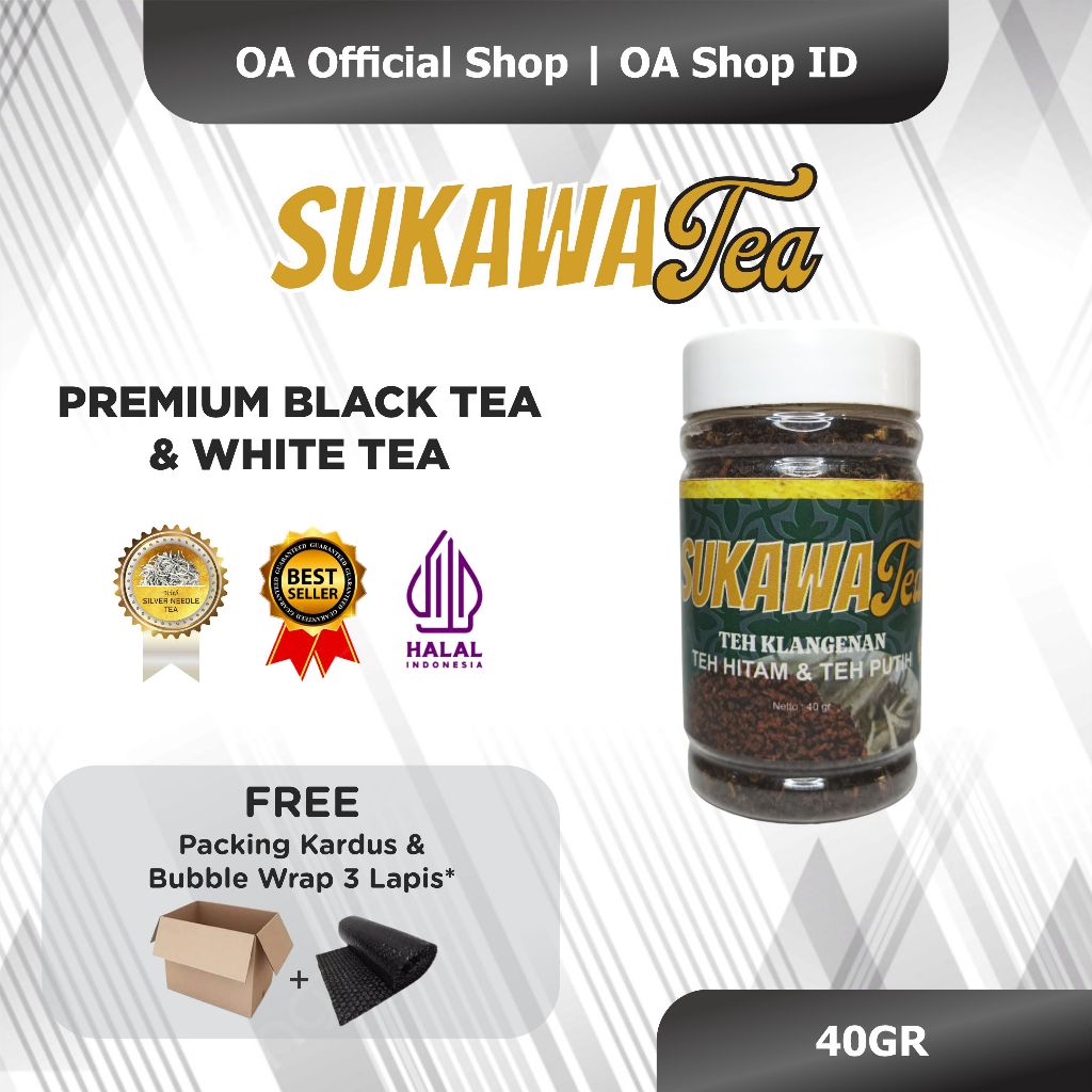 

Teh Hitam Sultan SukawaTea 40gr Original Produk - Teh Berkhasiat | Teh Hitam Premium | Teh Sultan | Teh Hitam Original