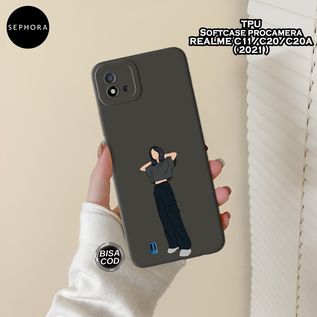 Case Realme C11/C20/C20A 2021 - Fashion Case Cewe - Softcase Realme C11/C20/C20A - Case Pro Camera -