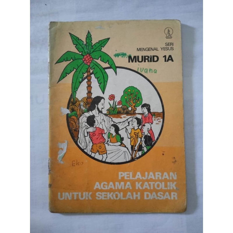 buku agama katolik 1a SD - buku pelajaran jadul (5k)