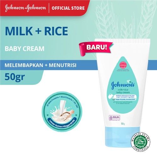 Johnsons Milk+Rice Baby Cream 50gr