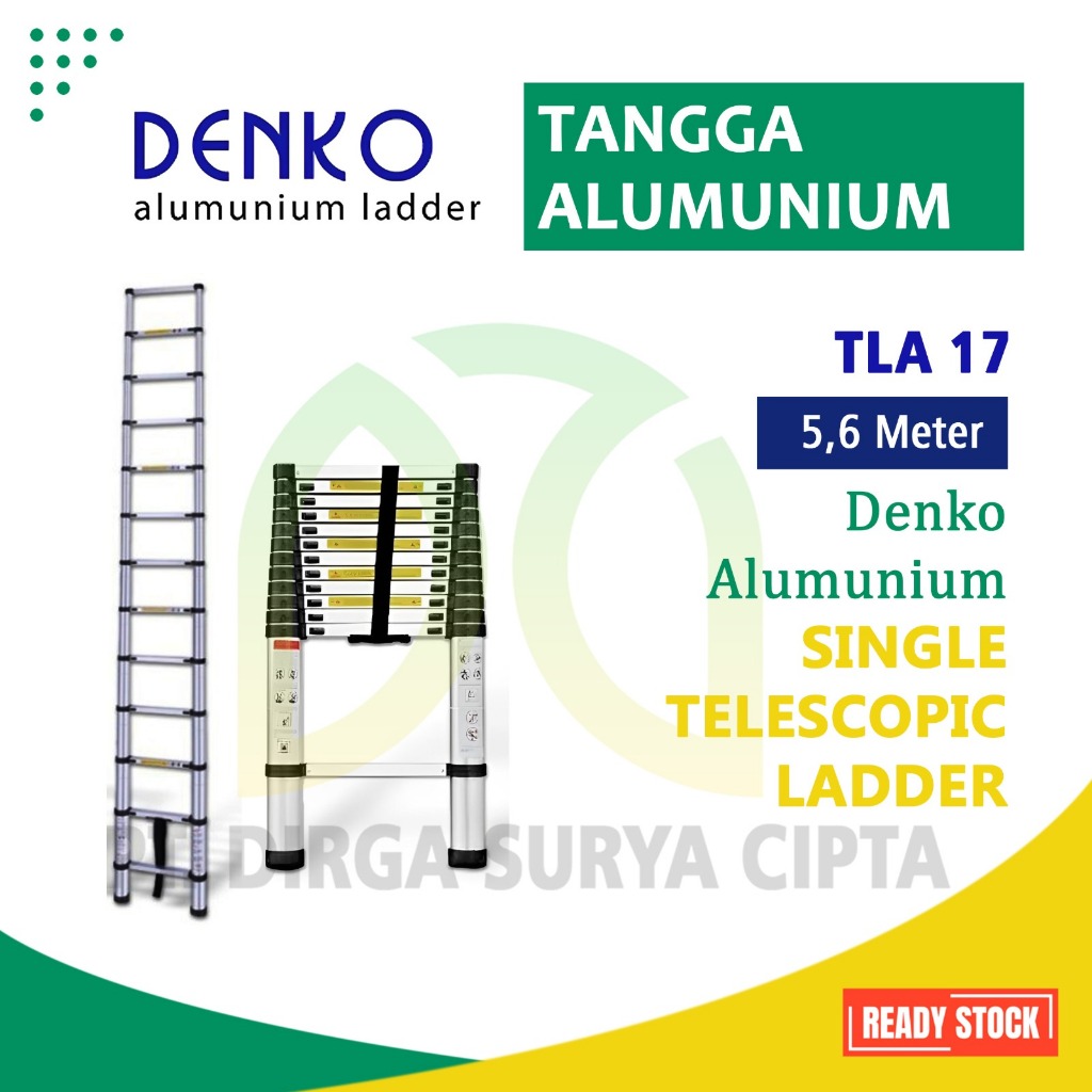 tangga single teleskopik denko 5,6 meter