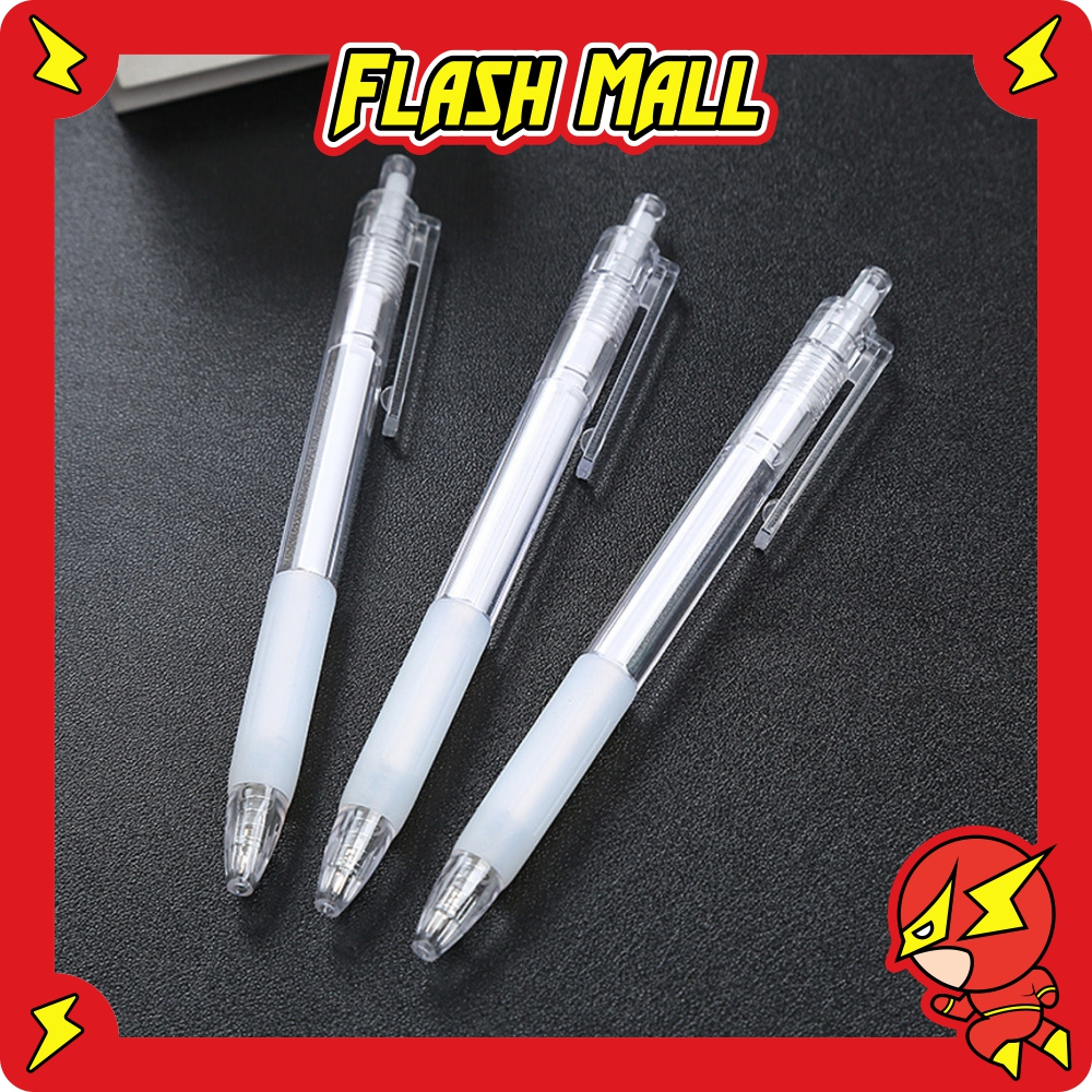 

FLASHmall Pulpen Sederhana Style Transparan 0.5mm Black Ink Signature Gel Pen S141