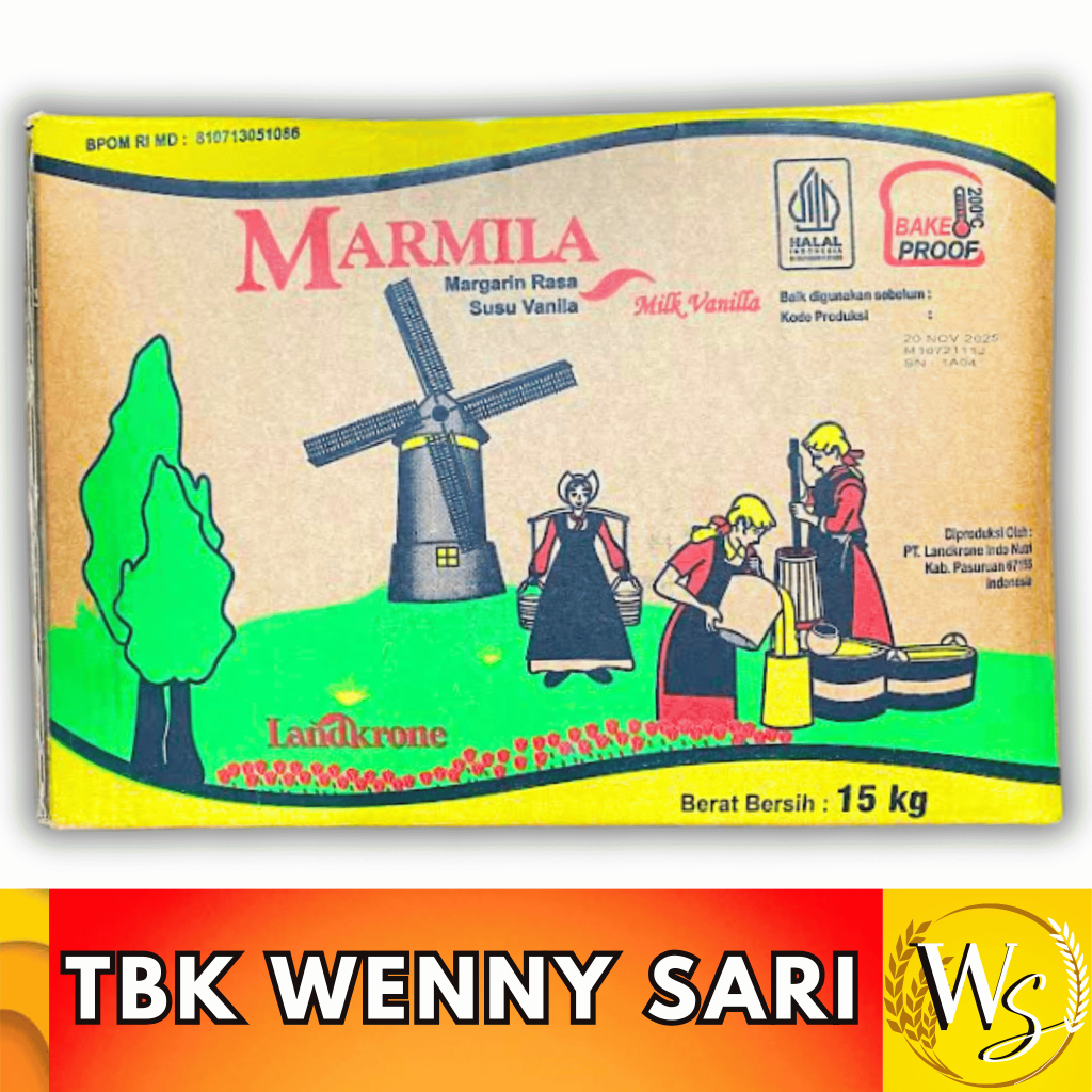 

MARMILA MARGARINE RASA SUSU & VANILA 15 KG (1 Dus)