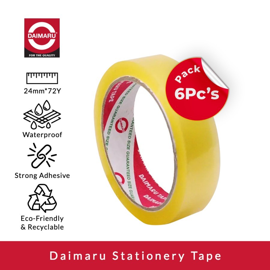 

Isolasi Selotip Daimaru Stationery Tape Transparan 24mm x 72Yard