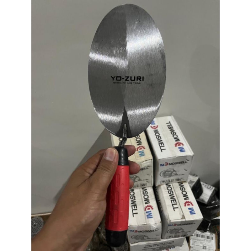 SENDOK SEMEN PLAT BAJA GAGANG KARET BULAT 6" 7" 8" HIGH QUALYTY