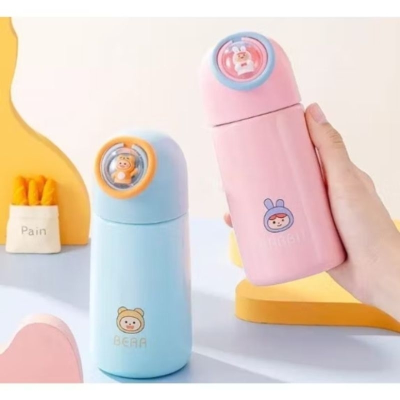B ( B116 ) BOTOL KACA DINO DENGAN KEMASAN / BOTOL MINUM ANAK LUCU KARAKTER