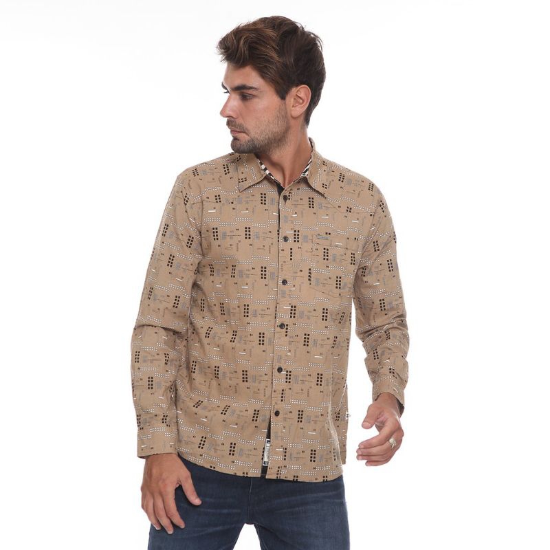 Kemeja Panjang Spyderbilt Nidoran Khaki Original