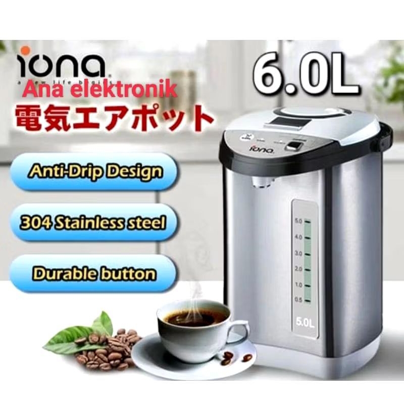 > TERMOS AIR PANAS LISTRIK IONA/ AIRPORT IOΝΑ 6 LITER ( LUAR BATAM )