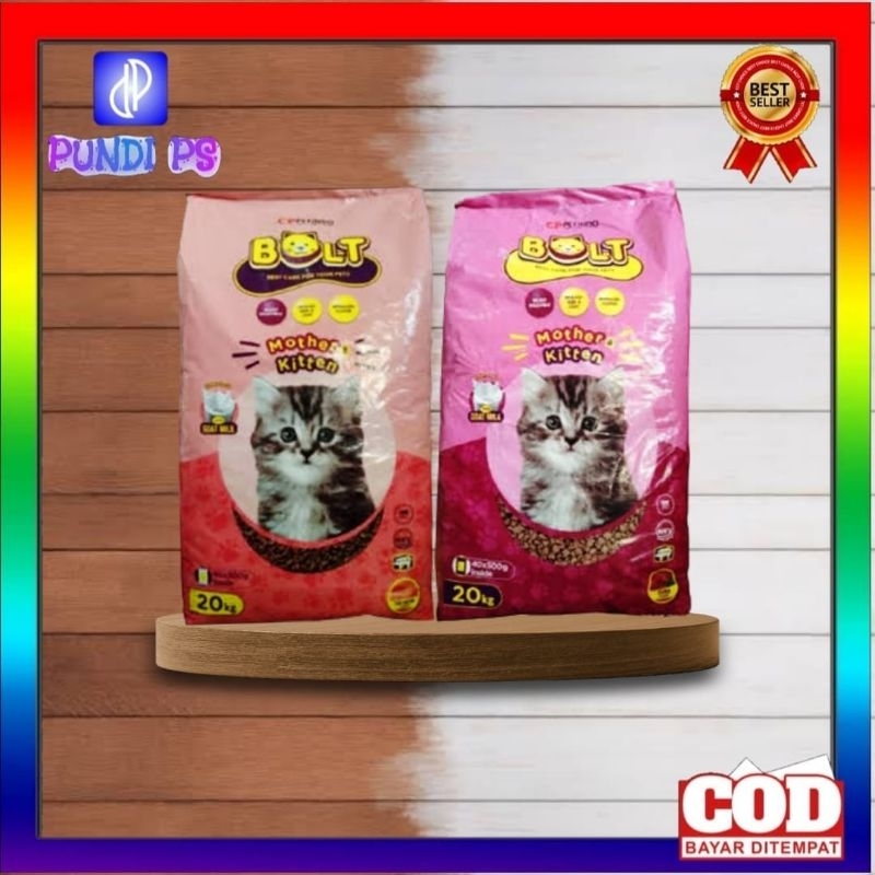 Bolt Mother Kitten 20kg Tuna Salmon Freshpack Makanan Kucing Bolt Kitten 20 kg