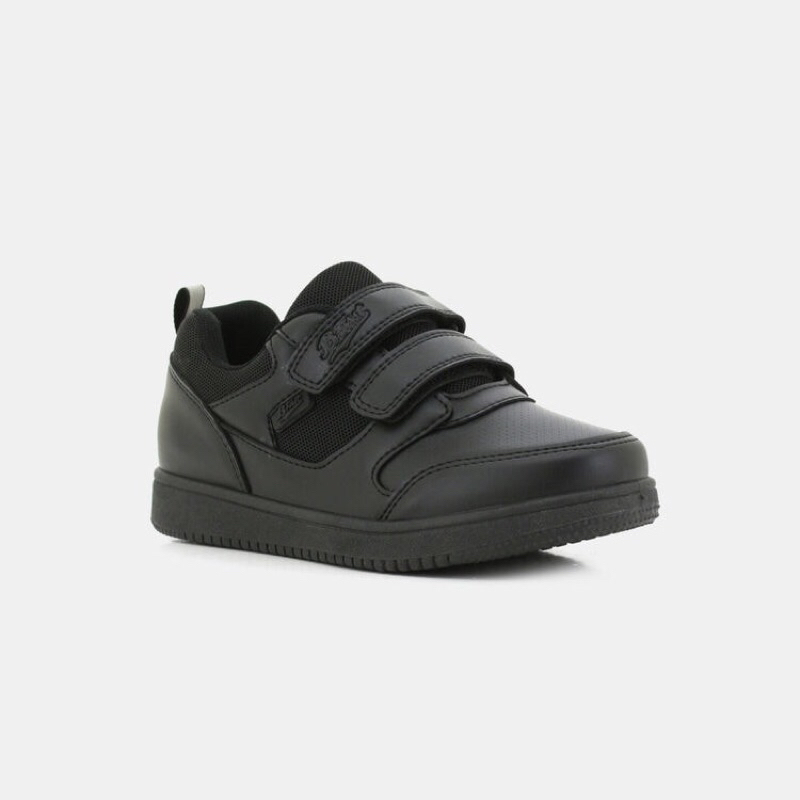 BATA B-FIRTS SEPATU SNEAKERS SEKOLAH ANAK LAKI-LAKI PEREMPUAN UNISEX MODEL VELCRO FULL HITAM 681-691