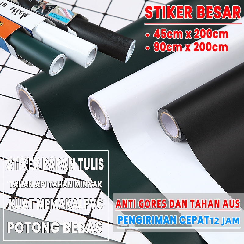 

Stiker Papan tulis Whiteboard Blackboard Spidol Kapur tempel hitam putih hijau 60 x 200 CM - 90 X 200 CM