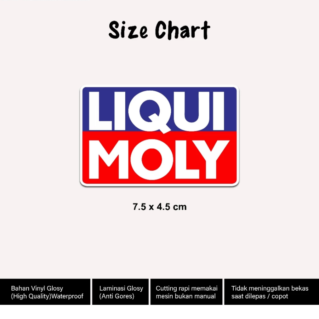 

Sticker Printing Liquimoly Stiker Print Cut Liqui Moly Waterproof Laminasy Glossy