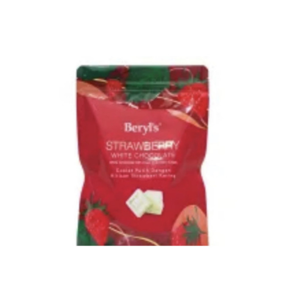 

Beryls Strawberrys Coklat Putih dengan Hirisan Strawberry Kering